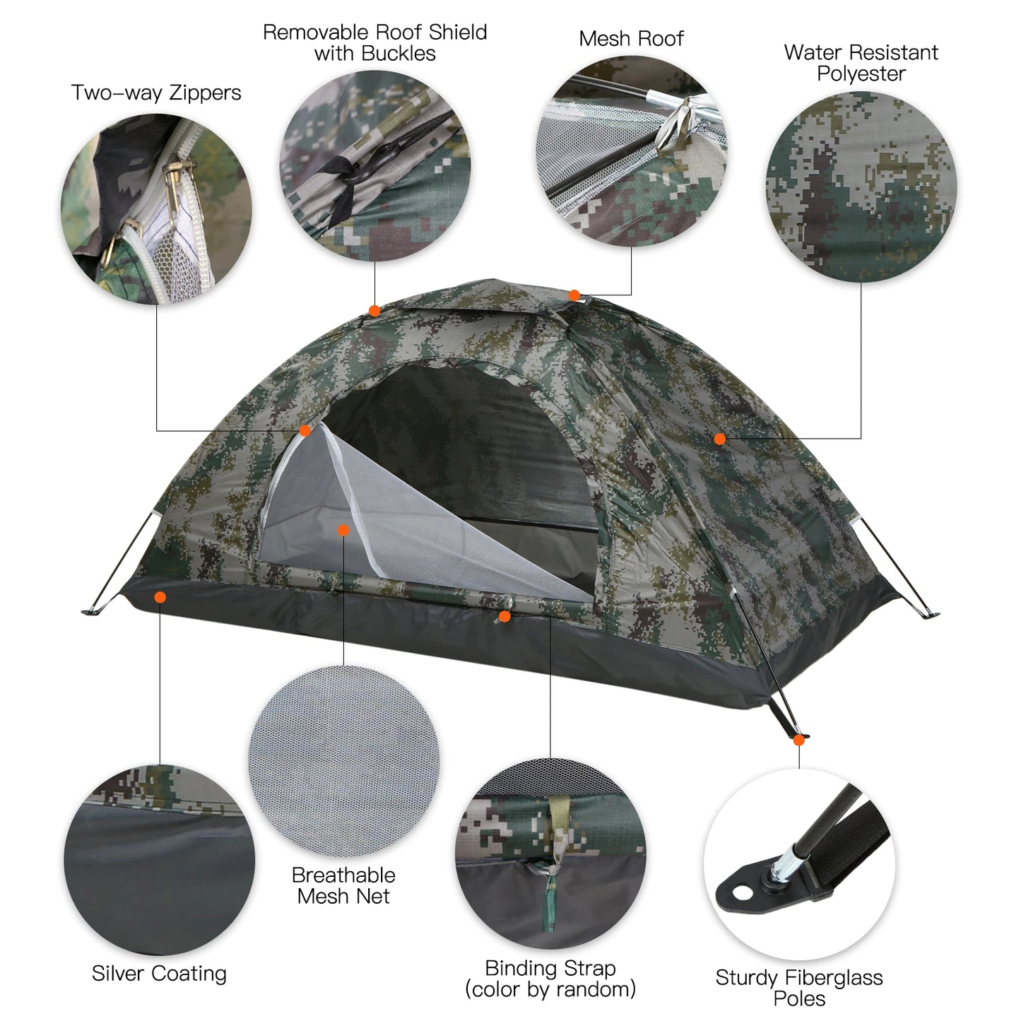 1-2 Person Ultralight Tent (Camo)