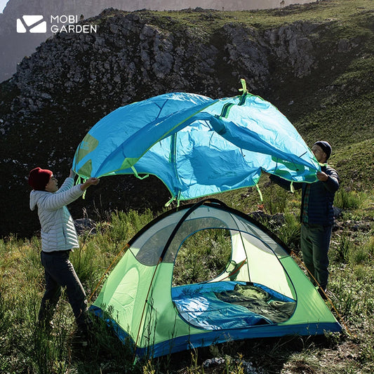 MOBI GARDEN Camping Tent 1-4 Persons Ultralight Rainproof Windproof Tent For Outdoor Tourism Hiking Cold Mountain Air Upgrade