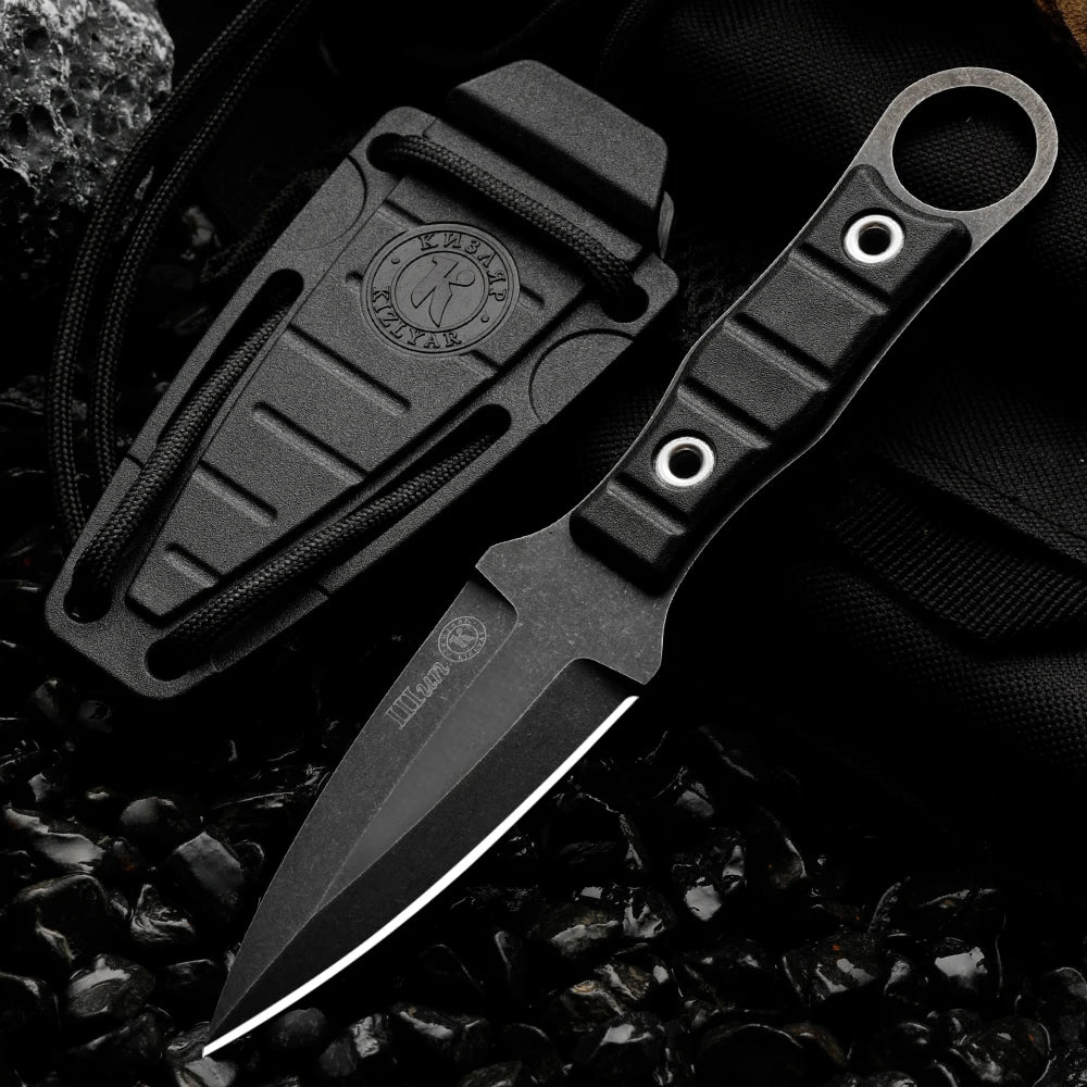 High hardness AUS-8 steel integrated sharp outdoor small straight knife wilderness survival knife high appearance small knife fr