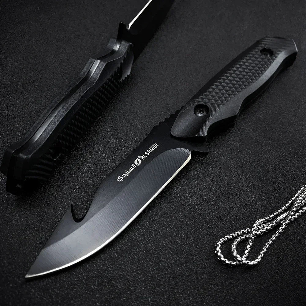 High hardness outdoor straight knife, Camping Survival Tactics Hunting self-defense Rescue EDC tool, ABS handle 5CR13MOV