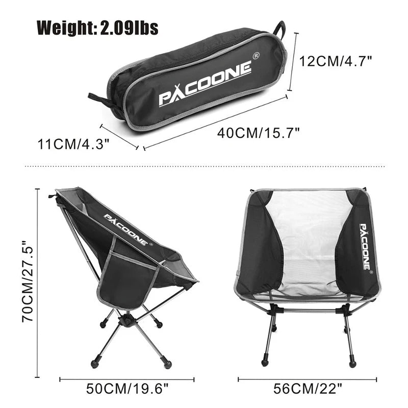 PACOONE Camping Portable Folding Chair