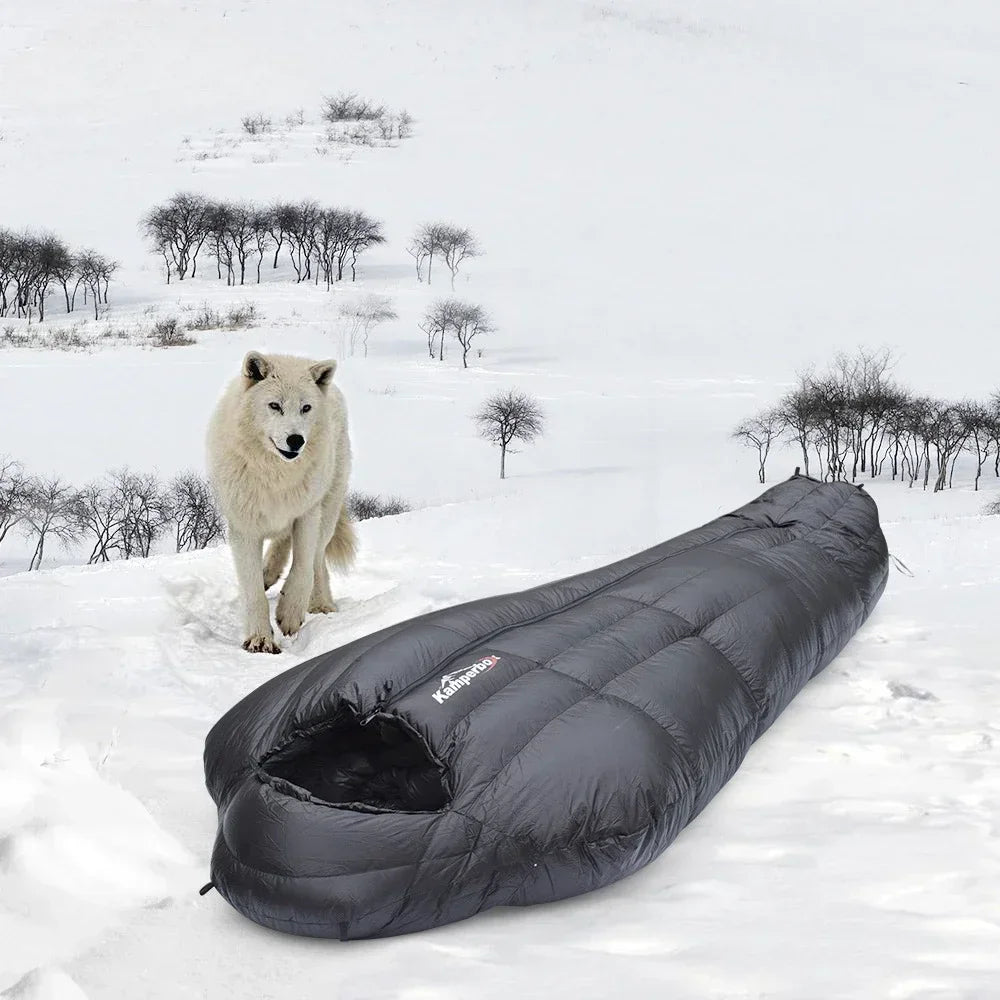 Winter Sleeping Bag Camping Oversized Down Sleeping Bag Cold-resistant -25 ℃ Warm Outdoor Ultra-light Camping Mat