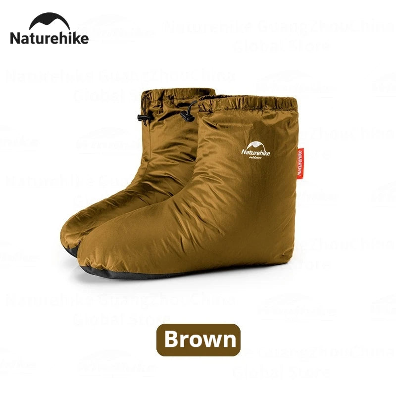 Naturehike Down Camp Shoes Duck Down Goose Down Foot Cover Winter Warm Ultralight Boots Windproof Waterproof Socks 0°C~-15°C