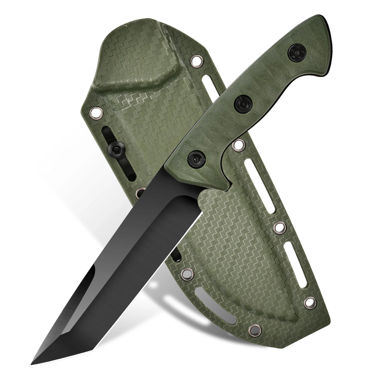 Rainforest Survival Knife - Lightweight, Stainless Steel with Wooden Handle & Spear Point Blade for Outdoor Fishing and Wilderne