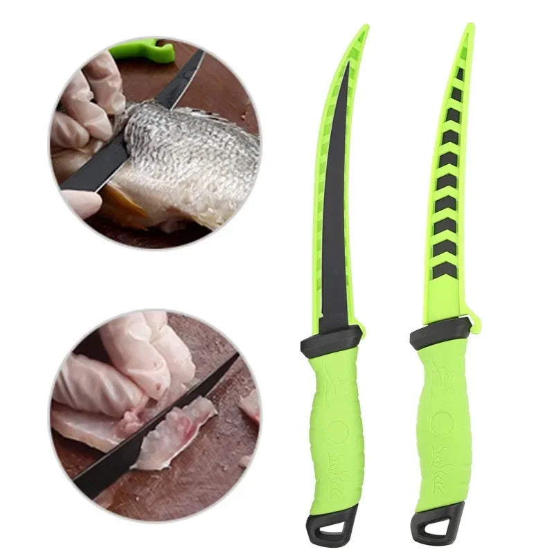 Stainless Steel Fillet Boning Knife for Fish Multi-Purpose Meat Cleaver Butcher Knife Fruit Cutter Fishes Slicing Kitchen Knives