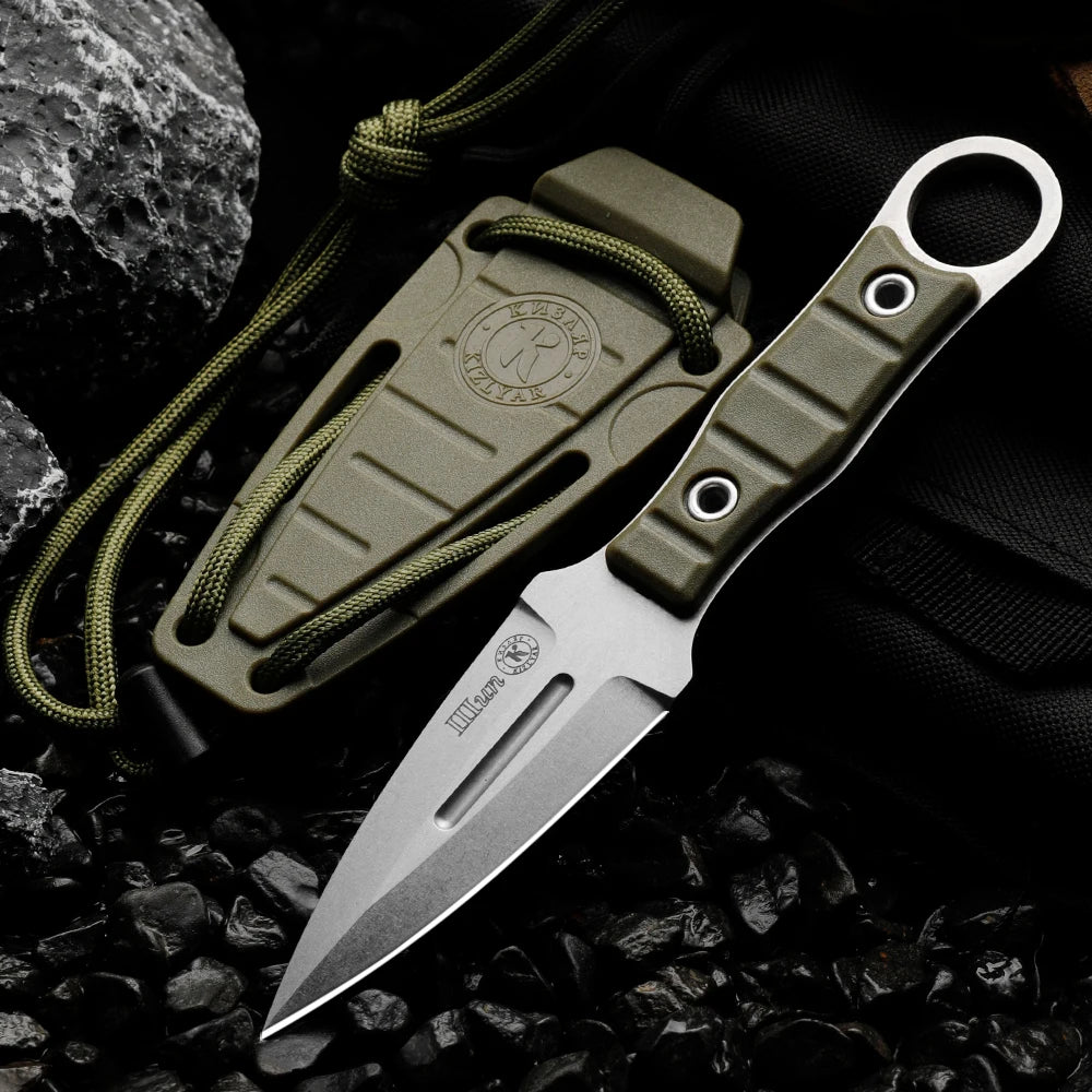 High hardness AUS-8 steel integrated sharp outdoor small straight knife wilderness survival knife high appearance small knife fr