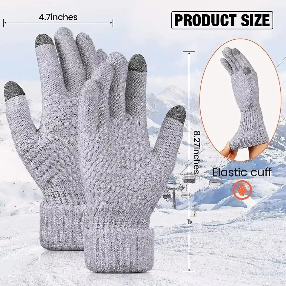 Wool Full Finger Outdoor Gloves (Touch screen compatible)