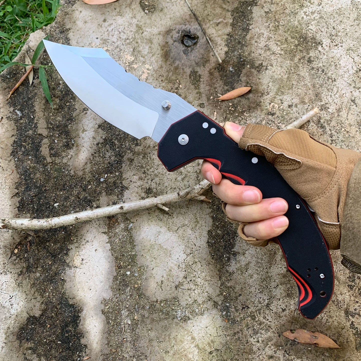 High hardness Cold Large Camping Tactical Hunting Knife AUS10A Blade Outdoor Folding Survival Tools For Men Jungle combat Knives