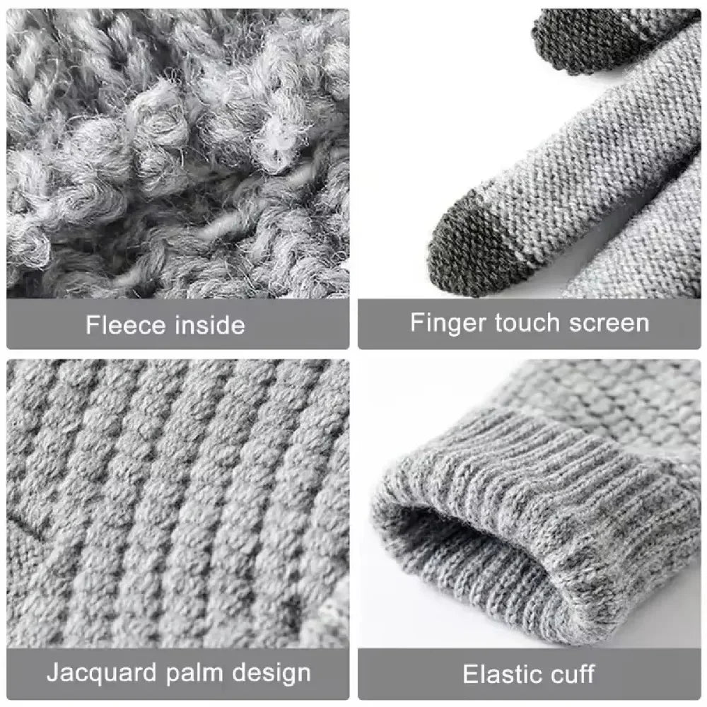 Wool Full Finger Outdoor Gloves (Touch screen compatible)