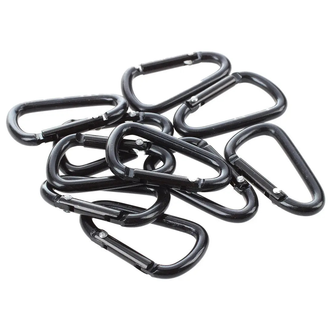 10 Pcs Black Aluminum Alloy Carabiner