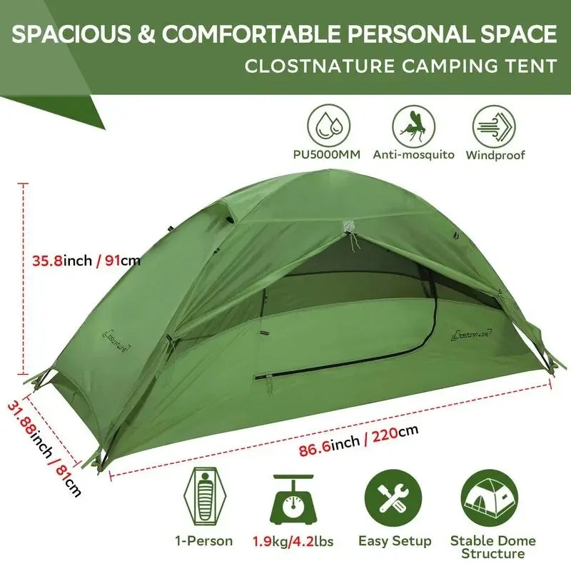 Air Tent Hiking Tent For One Man Single Person Camping Accessories Outdoor Waterproof Awning Solo Pergola Travel Tent Equipment