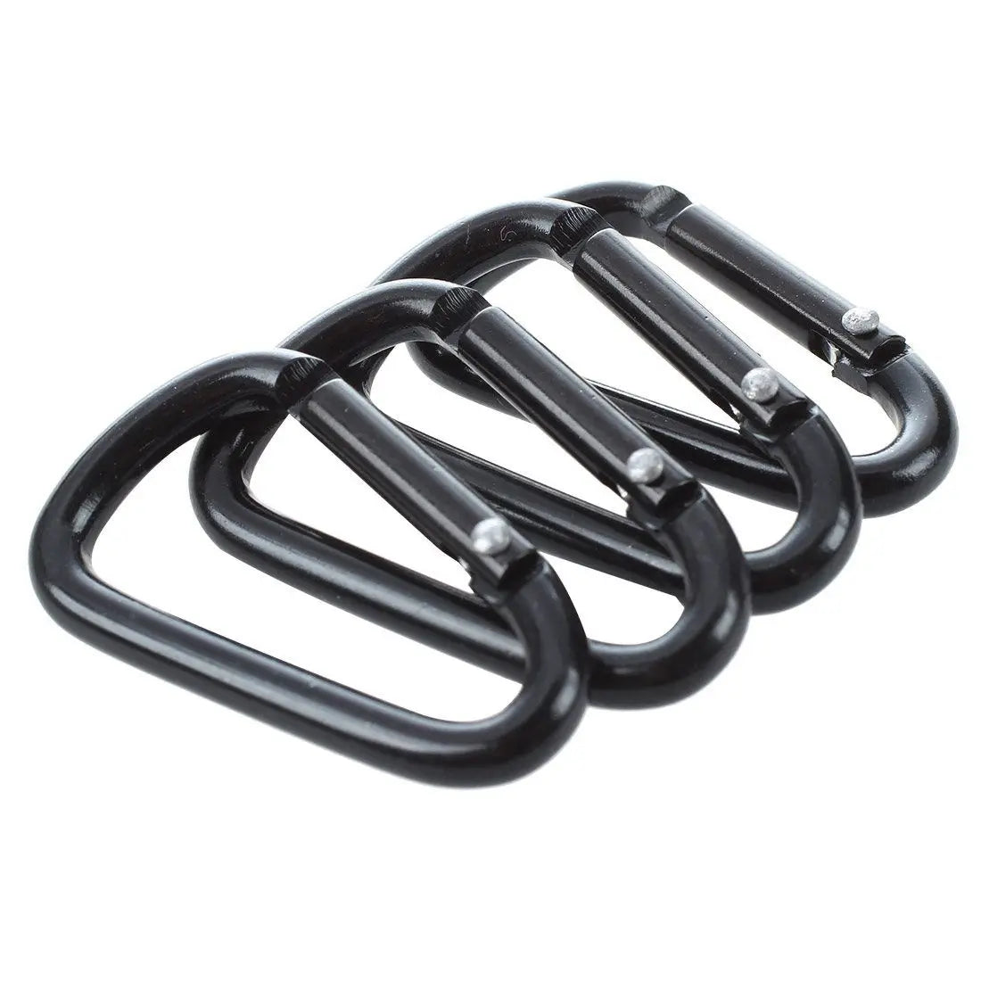 10 Pcs Black Aluminum Alloy Carabiner