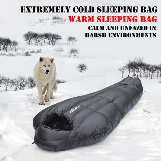 Winter Sleeping Bag Camping Oversized Down Sleeping Bag Cold-resistant -25 ℃ Warm Outdoor Ultra-light Camping Mat