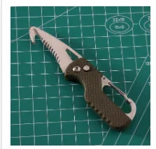 Outdoor Camping Portable Folding Knife Express Package Knife Gift Keychain Serrated Hook Knife Carry-on Survival Tool Box