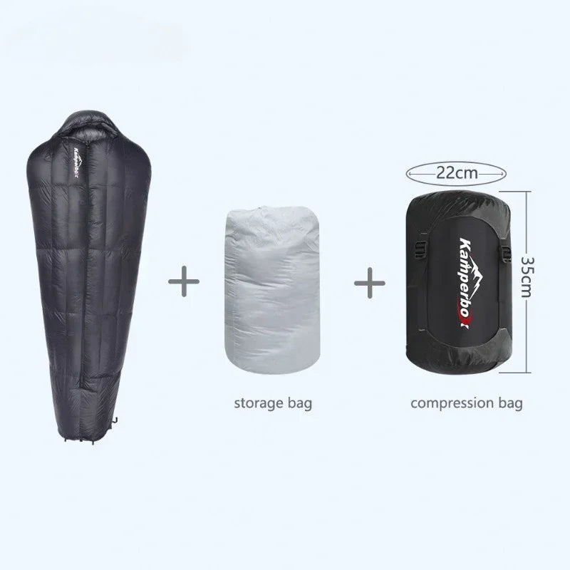 Winter Sleeping Bag Camping Oversized Down Sleeping Bag Cold-resistant -25 ℃ Warm Outdoor Ultra-light Camping Mat