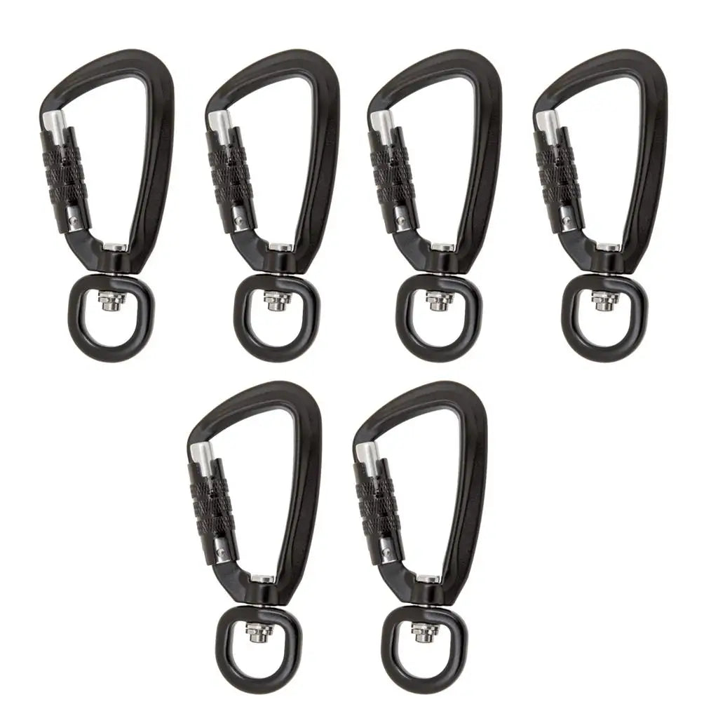 6Pcs Outdoor Auto Lock Swivel Carabiner