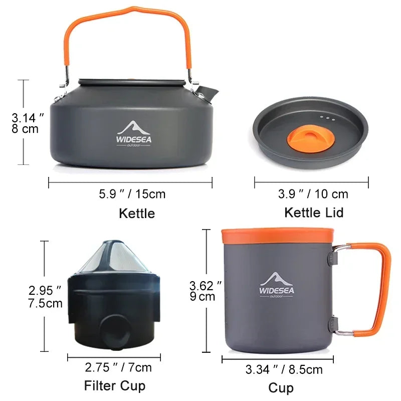 Camping Kettle with coffee filter