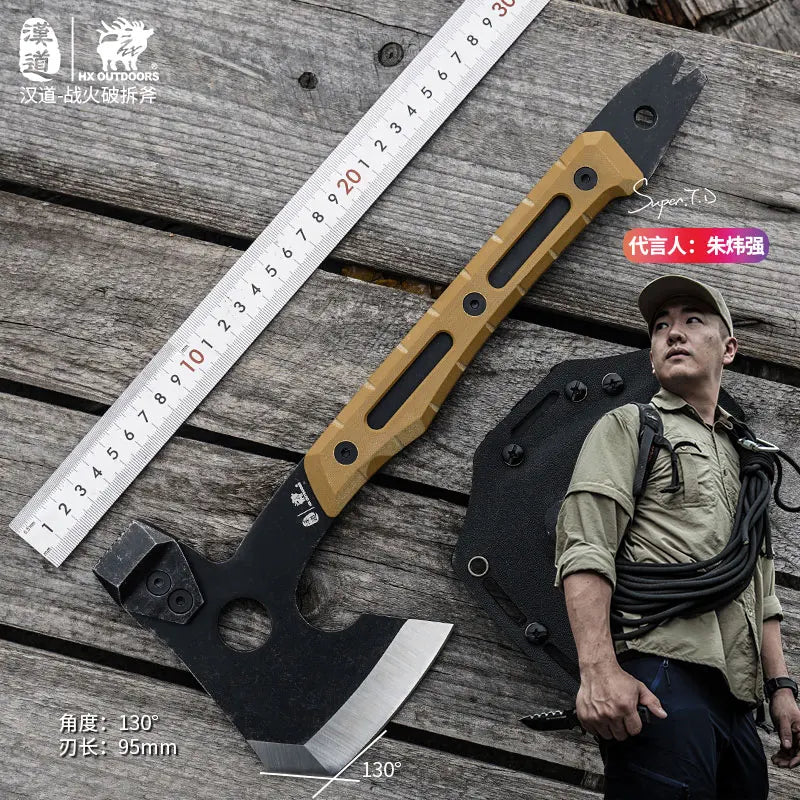 HX OUTDOORS Tactical Survival Axe ,Multi Tool Emergency Gear Tourist AX Tactical Axe Portable Tomahawk Wild Camping Hatchet Tool